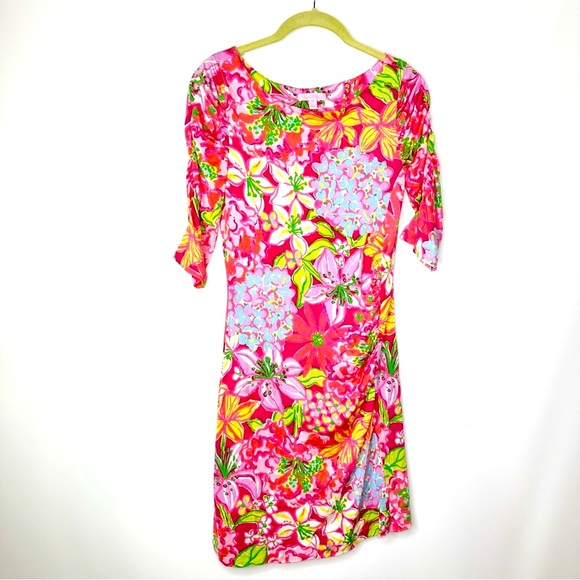 Lilly Pulitzer Dresses & Skirts - Lilly Pulitzer Jeanie Azalea Silk Cotton Dress Size Medium